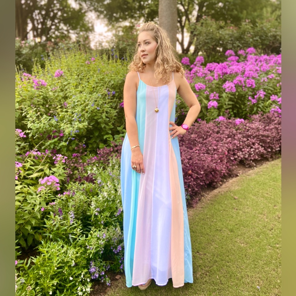 Pastel maxi dress
